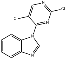 1-(2,5-Dichloropyrimidin-4-yl)-1H-benzo[d]imidazole 化学構造式