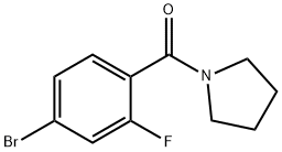 1-[(4-BroMo-2-fluorophenyl)carbonyl]pyrrolidine, 882689-88-5, 结构式