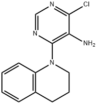 4-CHLORO-6-(3,4-DIHYDRO-1(2H)-QUINOLINYL)-5-PYRIMIDINAMINE Struktur
