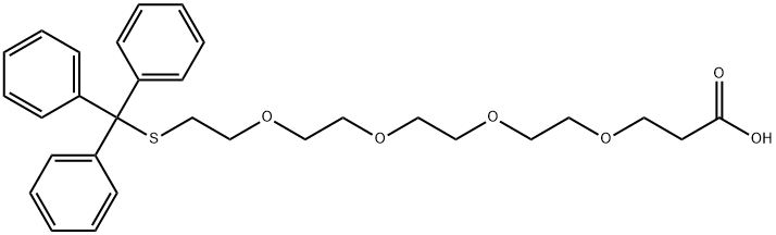 15-三苯甲基巯基-4,7,10,13-四氧杂十五烷酸一水合物, 882847-05-4, 结构式