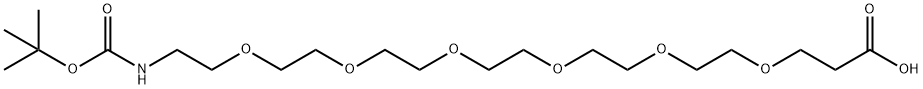 21-(BOC-氨基)-4,7,10,13,16,19-六氧杂二十一碳酸, 882847-13-4, 结构式