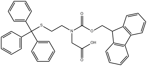 FMOC-N-[2-(三苯甲基巯基)乙基]甘氨酸,882847-27-0,结构式