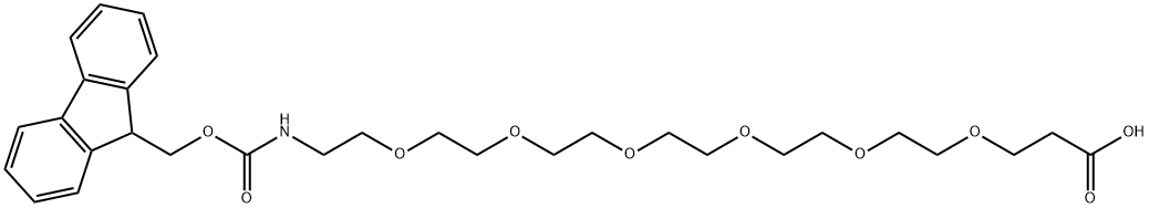 5,8,11,14,17,20-六氧杂-2-氮杂二十三碳二酸 1-(9H-芴-9-基甲基)酯, 882847-34-9, 结构式
