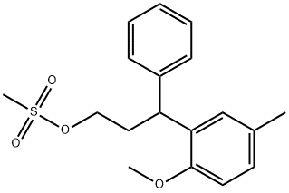 3-(2-Methoxy-5-methylphenyl)-3-phenylpropyl methanesulfonate 结构式