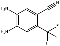 2-Cyano-4,5-diaminobenzotrifluoride, 4-Cyano-5-(trifluoromethyl)benzene-1,2-diamine Struktur