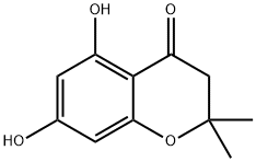 5,7-dihydroxy-2,2-dimethyl-2,3-dihydro-4H-chromen-4-one 化学構造式