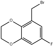 1,4-Benzodioxin,  5-(bromomethyl)-7-fluoro-2,3-dihydro- Structure