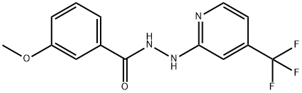 BENZOIC ACID, 3-METHOXY-, 2-[4-(TRIFLUOROMETHYL)-2-PYRIDINYL]HYDRAZIDE Structure