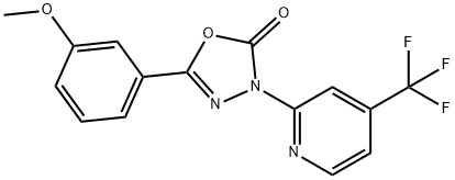 1,3,4-OXADIAZOL-2(3H)-ONE, 5-(3-METHOXYPHENYL)-3-[4-(TRIFLUOROMETHYL)-2-PYRIDINYL]- Struktur