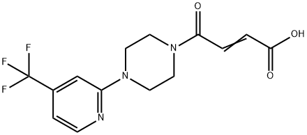 2-BUTENOIC ACID, 4-OXO-4-[4-[4-(TRIFLUOROMETHYL)-2-PYRIDINYL]-1-PIPERAZINYL]- Structure