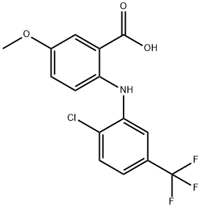 Benzoic  acid,  2-[[2-chloro-5-(trifluoromethyl)phenyl]amino]-5-methoxy- Structure