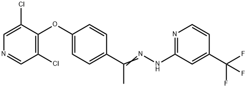 883044-91-5 ETHANONE, 1-[4-[(3,5-DICHLORO-4-PYRIDINYL)OXY]PHENYL]-, 2-[4-(TRIFLUOROMETHYL)-2-PYRIDINYL]HYDRAZONE