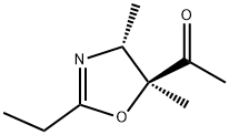 Ethanone, 1-(2-ethyl-4,5-dihydro-4,5-dimethyl-5-oxazolyl)-, trans- (9CI) Structure