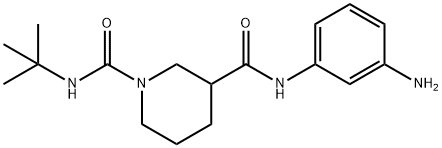3-(3-AMINO-PHENYLCARBAMOYL)-PIPERIDINE-1-CARBOXYLIC ACID TERT-BUTYL ESTER,883106-70-5,结构式