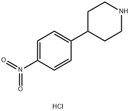 4-(4-硝基苯基)哌啶盐酸盐 结构式