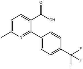 6-Methyl-2-[4-(trifluoromethyl)phenyl]-3-pyridinecarboxylic Acid 化学構造式