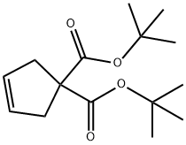 环戊-3-烯-1,1-二甲酸二叔丁酯,88326-57-2,结构式