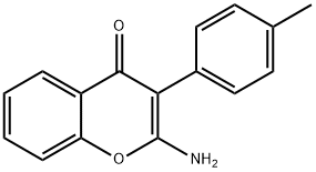 2-amino-3-(4-methylphenyl)-4H-chromen-4-one Struktur