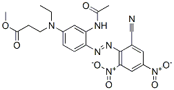 methyl N-[3-(acetylamino)-4-[(2-cyano-4,6-dinitrophenyl)azo]phenyl]-N-ethyl-beta-alaninate 结构式