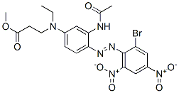 methyl N-[3-(acetylamino)-4-[(2-bromo-4,6-dinitrophenyl)azo]phenyl]-N-ethyl-beta-alaninate 结构式