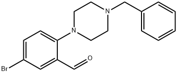 2-(4-BENZYL-1-PIPERAZINO)-5-BROMO-BENZALDEHYDE 化学構造式