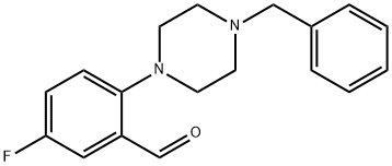 2-(4-BENZYL-1-PIPERAZINO)-5-FLUORO-BENZALDEHYDE