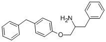 1-BENZYL-2-(4-BENZYLPHENOXY)ETHYLAMINE 化学構造式