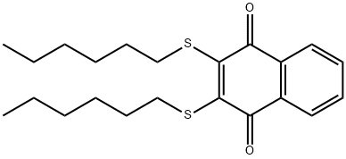 2,3-BIS(N-HEXYLTHIO)-1,4-NAPHTHALENEDIONE 结构式