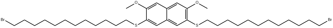 2,7-DIMETHOXY-3,6-BIS(12-BROMODODECYLTHIO)-NAPHTHALENE Struktur
