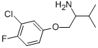 1-[(3-CHLORO-4-FLUOROPHENOXY)METHYL]-2-METHYLPROPYLAMINE Struktur