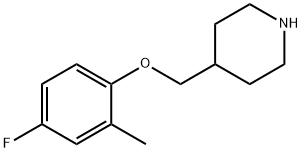 4-(4-Fluoro-2-methyl-phenoxymethyl)-piperidine 化学構造式