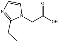 (2-エチル-1H-イミダゾール-1-イル)酢酸 化学構造式