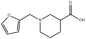 1-(呋喃-2-基甲基)哌啶-3-羧酸, 883542-33-4, 结构式