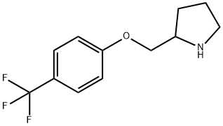 2-{[4-(TRIFLUOROMETHYL)PHENOXY]METHYL}PYRROLIDINE,883542-65-2,结构式