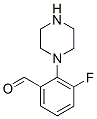 3-FLUORO-2-(1-PIPERAZINO)-BENZALDEHYDE Structure