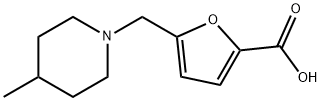 5-[(4-methylpiperidin-1-yl)methyl]-2-furoic acid 结构式