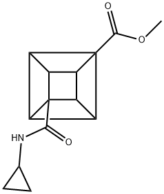 METHYL 4-(N-CYCLOPROPYLAMINOCARBONYL)CUBANECARBOXYLATE Structure