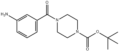 4-(3-AMINO-BENZOYL)-PIPERAZINE-1-CARBOXYLIC ACID TERT-BUTYL ESTER Struktur