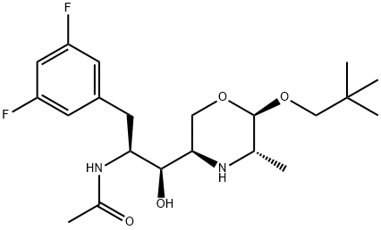 AcetaMide, N-[(1S,2S)-1-[(3,5-difluorophenyl)Methyl]-2-[(3R,5S,6R)-6-(2,2-diMethylpropoxy)-5-Methyl-3-Morpholinyl]-2-hydroxyethyl]- Struktur