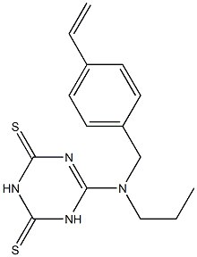 1,3,5-Triazine-2,4(1H,3H)-dithione, 6-(4-ethenylphenyl)methylpropylamino- 化学構造式