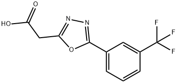 [5-(3-三氟甲基苯基)-[1,3,4]恶二唑-2-基]乙酸 结构式