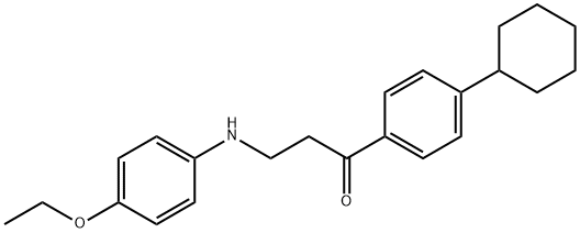 1-(4-cyclohexylphenyl)-3-(4-ethoxyanilino)-1-propanone Structure
