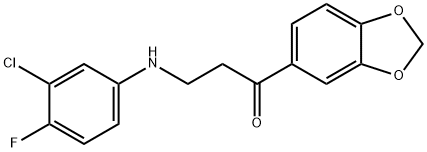 1-(1,3-benzodioxol-5-yl)-3-(3-chloro-4-fluoroanilino)-1-propanone Structure