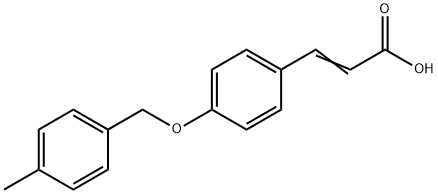 2-PROPENOIC ACID, 3-[4-[(4-METHYLPHENYL)METHOXY]PHENYL]- 结构式