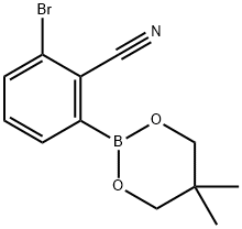 3-BROMO-2-CYANOPHENYLBORONIC ACID NEOPENTYL GLYCOL ESTER Structure