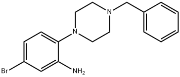 2-(4-Benzyl-1-piperazinyl)-5-bromophenylamine 化学構造式