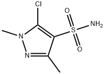 5-クロロ-1,3-ジメチル-1H-ピラゾール-4-スルホンアミド 化学構造式