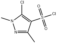 5-CHLORO-1,3-DIMETHYLPYRAZOLE-4-SULFONYL CHLORIDE Struktur