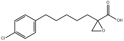 2-[5-(4-Chlorophenyl)pentyl]oxirane-2-carboxylic acid Struktur