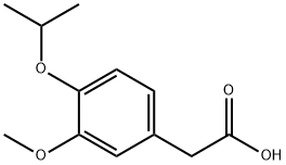 3-メトキシ-4-(1-メチルエトキシ)ベンゼン酢酸 化学構造式
